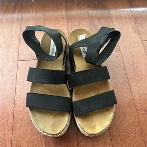 Steve Madden Black Espadrille Sandals